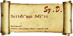 Szilágyi Dézi névjegykártya