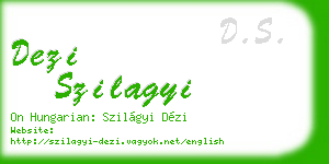 dezi szilagyi business card