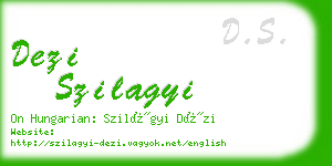 dezi szilagyi business card